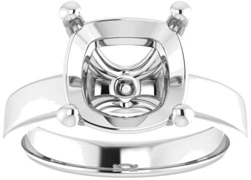 Sužadėtuvių Žiedas „Solitaire“ 950 Platinos Cushion 10mm (3)