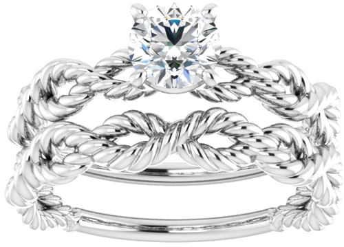 18K White  5.2 mm Round Solitaire Engagement Ring Mounting (8)