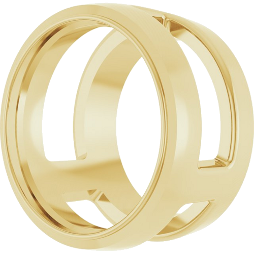 14K Yellow 8 mm Round Slide Pendant Mounting (2)