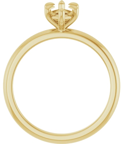 14K Yellow 10x5 mm Marquise Solitaire Engagement Ring Mounting (2)