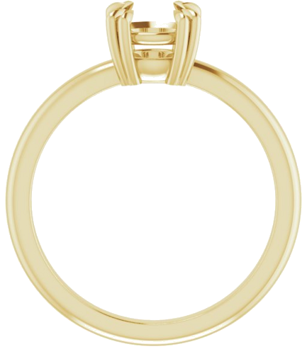 14K Yellow 6.5 mm Round Solitaire Engagement Ring Mounting (2)