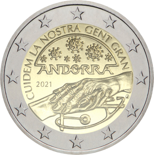 2021 Andora Senjorai 2 eurų BU moneta (3)