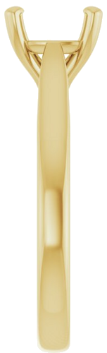 14K Yellow 7 mm Cushion Engagement Ring Mounting (4)