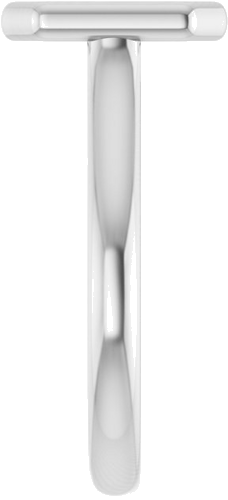 14K White  9x7 mm Emerald Solitaire Engagement Ring Mounting (4)