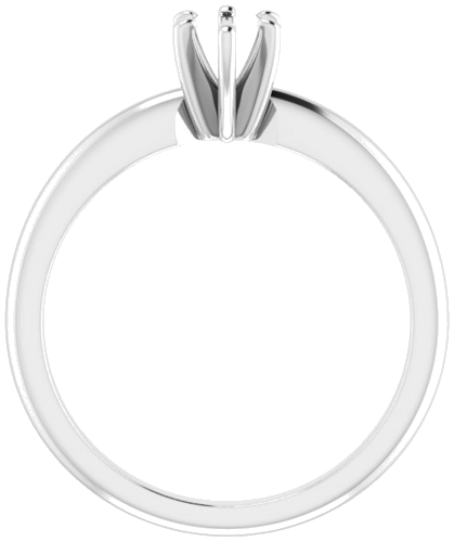 14K White  6x4 mm Oval Solitaire Engagement Ring Mounting (2)