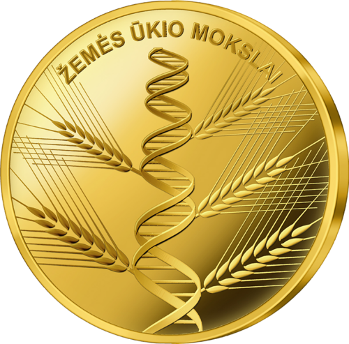 2020 Литва Сельскохозяйственные науки 5 евро золотая монета (1)