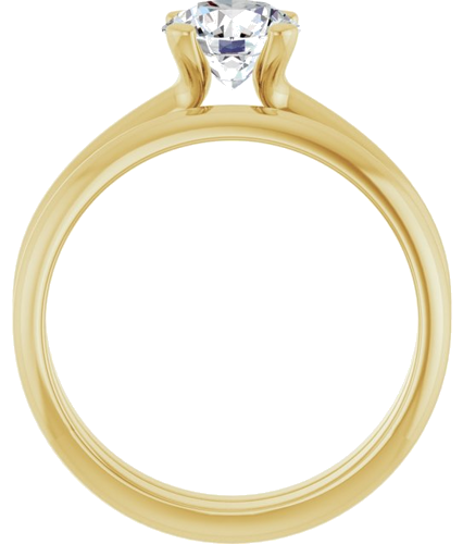 14K Yellow 6.5 mm Round Solitaire Engagement Ring Mounting (7)