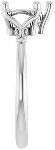 Sužadėtuvių Žiedas „Solitaire“ 585 Baltojo Aukso Pear Shape 8mm x 6mm (4)