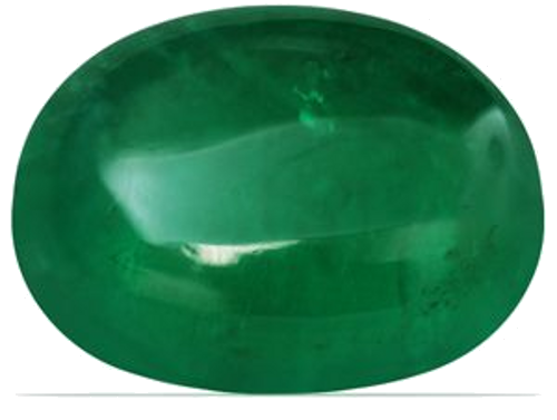 16.65 carat GREEN CABOCHON cut Oval Smaragdas (1)
