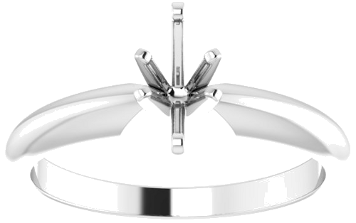 14K White 6x3.5 mm Marquise Six-Prong Solitaire Engagement Ring Mounting (3)