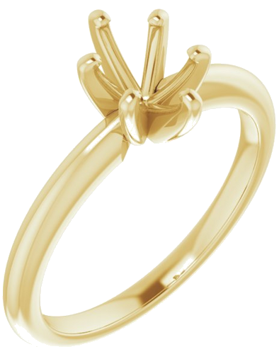 14K Yellow  7x5 mm Oval Solitaire Engagement Ring Mounting (1)