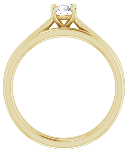 Sužadėtuvių Žiedas „Claw-Prong Solitaire“ 14k yellow gold Round 4.4mm (7)