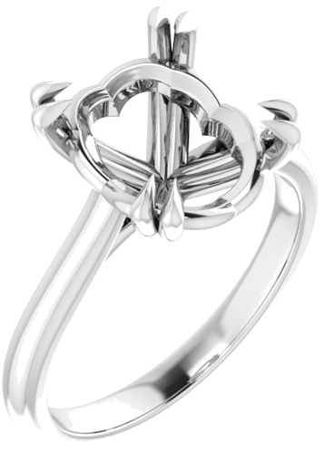 Sužadėtuvių Žiedas „Solitaire“ 585 Baltojo Aukso Oval 12mm x 10mm (1)