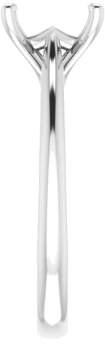 14K White 6.5 mm Square Solitaire Engagement Ring Mounting (4)