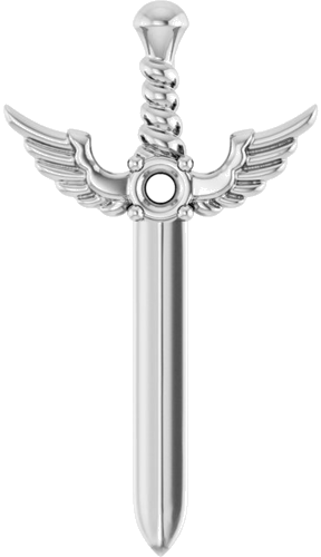 Pakabukas „Accented Dagger“ 925 Sidabro Round 2mm (1)