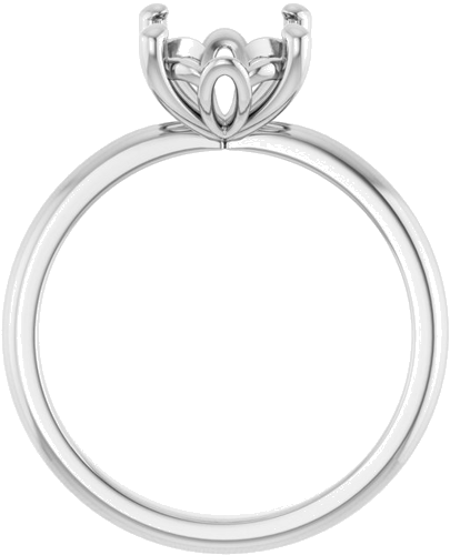 Sužadėtuvių Žiedas „Solitaire“ 585 Baltojo Aukso Oval 10mm x 8mm (2)