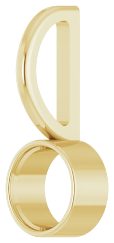 14K Yellow 4.5 mm Round Solitaire Charm Pendant Mounting (2)
