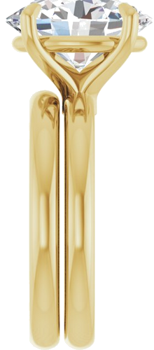 Sužadėtuvių Žiedas 585 Geltonojo Aukso Oval 12mm x 10mm (7)