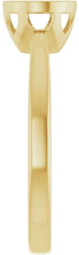 14K Yellow 6.5 mm Round Engagement Ring Mounting (4)