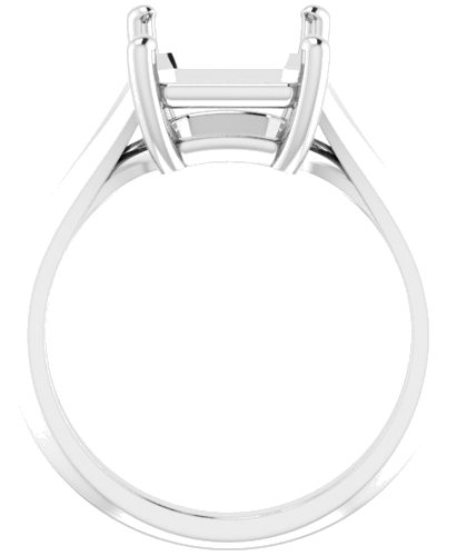 Sužadėtuvių Žiedas „Solitaire“ 585 Baltojo Aukso Emerald 11mm x 9mm (2)