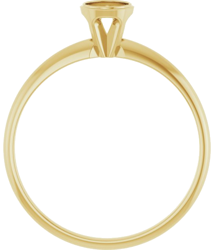 14K Yellow 4.1 mm Round Solitaire Engagement Ring Mounting (2)