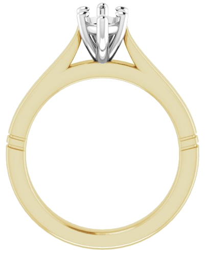 Sužadėtuvių Žiedas „Solitaire“ 750 Baltojo Ir Geltonojo Aukso Marquise 10mm x 5mm (2)