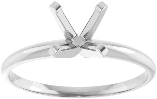 Sužadėtuvių Žiedas „Solitaire“ 585 Baltojo Aukso Round 6.5mm (3)