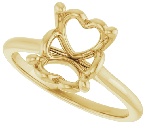 14K Yellow  10x8 mm Oval Solitaire Engagement Ring Mounting (5)