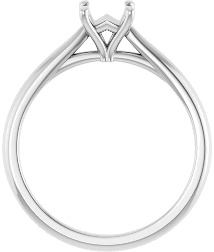 Sužadėtuvių Žiedas „Solitaire“ 585 Baltojo Aukso Square 4.5mm (2)