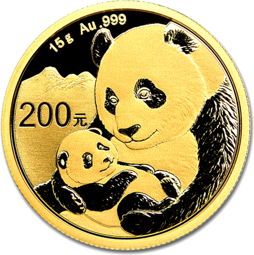 15 g Panda 2019 Kinija 200 juanių auksinė moneta (1)