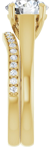 Sužadėtuvių Žiedas „Solitaire“ 585 Geltonojo Aukso Round 8mm (9)