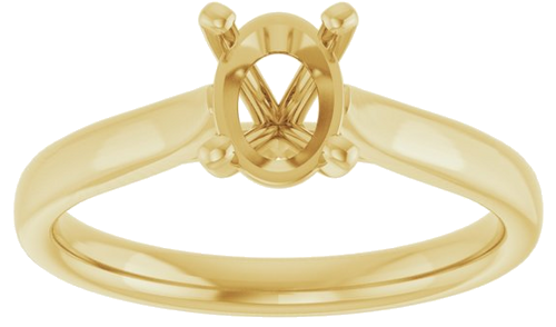 14K Yellow 7x5 mm Oval Engagement Ring Mounting (3)