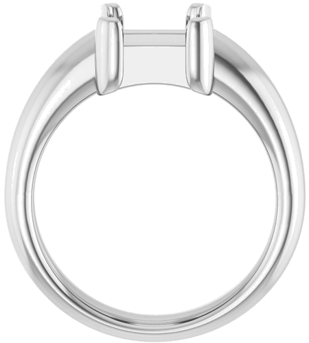 Sterling Silver 7 x 7 mm Square Half Bezel Solitaire Engagement Ring Mounting (2)