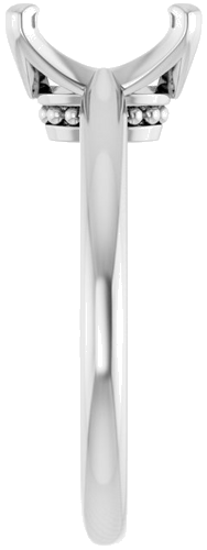 Sužadėtuvių Žiedas „Solitaire“ 585 Baltojo Aukso Emerald 8mm x 6mm (4)