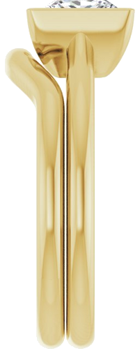 14K Yellow 6x6 mm Square Solitaire Engagement Ring Mounting (8)