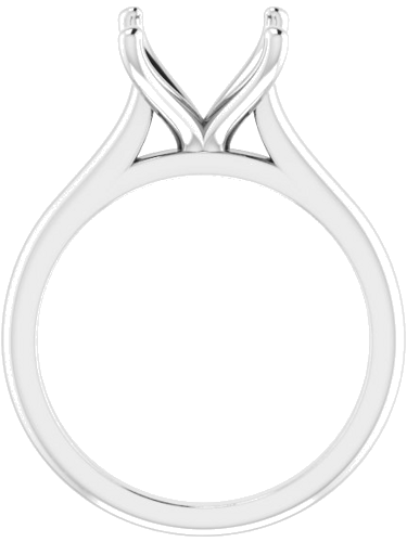 14K X1 White 10 mm Round Solitaire Engagement Ring Mounting (2)