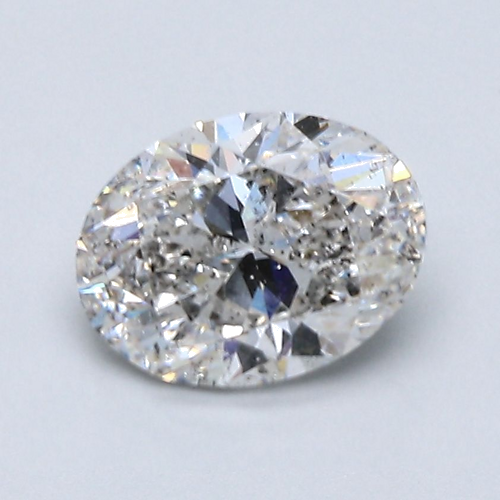 1.5 carat G-SI2 Natūralus Oval Deimantas (1)