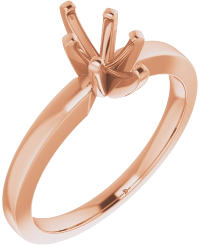 14K Rose 8x4 mm Marquise Solitaire Engagement Ring Mounting (1)
