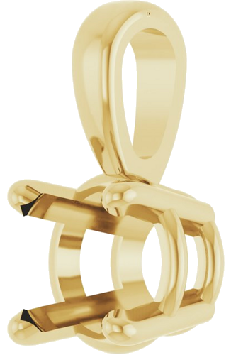 10K Yellow 5 mm Round 4-Prong Pendant Mounting (2)