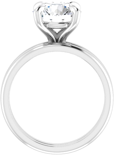 Platinum  9 mm Round Solitaire Engagement Ring Mounting (7)