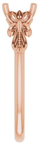 Sužadėtuvių Žiedas „Sculptural-Inspired Solitaire“ 585 Rožinis Aukso Round 6.5mm (4)