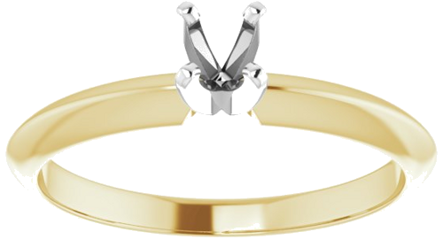 Sužadėtuvių Žiedas „Light Solitaire“ 585 Baltojo Ir Geltonojo Aukso Round 3.5mm x 3.9mm (3)