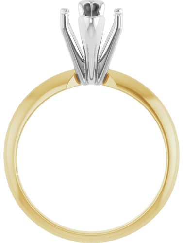 Sužadėtuvių Žiedas „V-End Light Solitaire“ 585 Baltojo Ir Geltonojo Aukso Marquise 13mm x 6mm (2)