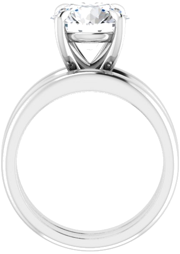 Sužadėtuvių Žiedas „Solitaire“ 585 Baltojo Aukso Round 9.4mm (7)