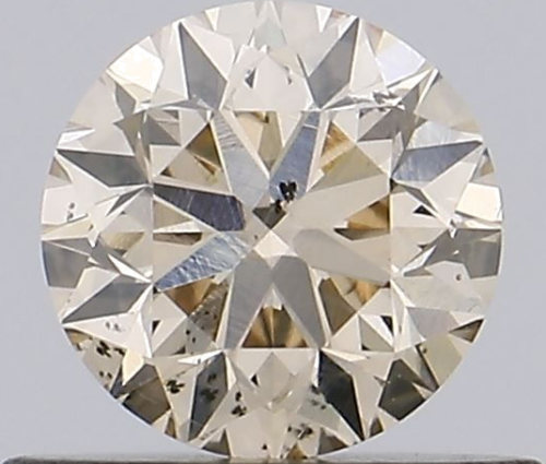 0.48 carat Fancy Light Brown Yellow-SI2 GD cut Natūralus Round Deimantas (1)