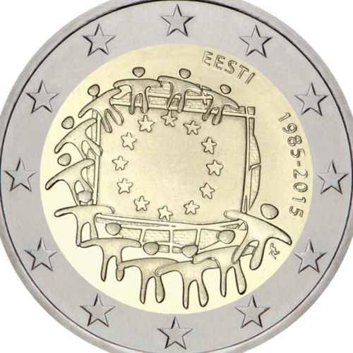 2015 Estija Europos vėliava 2 eur moneta (2)