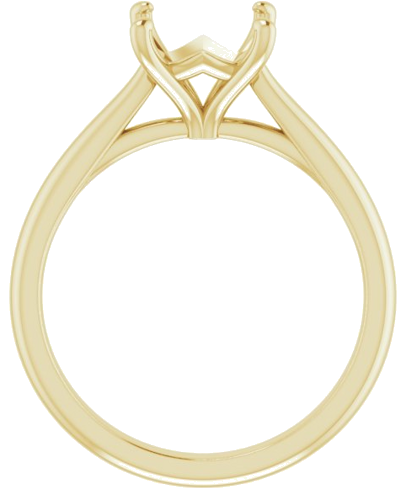 14K Yellow 6.5 mm Square Solitaire Engagement Ring Mounting (2)