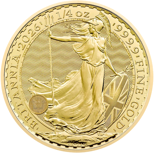1/4 oz Британия 2026 Златна монета Карл III (1)