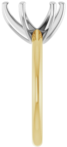 14K Yellow   White  10x7 mm Pear Solitaire Engagement Ring Mounting (4)