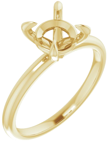 Sužadėtuvių Žiedas „Solitaire“ 750 Geltonojo Aukso Round 7.4mm (1)